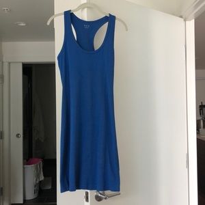 Three dots blue racer back dress